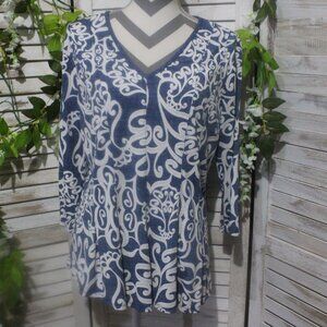 Sami & Jo Blue and white tunic top
